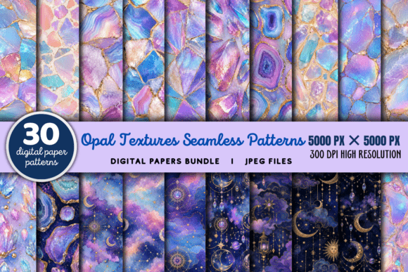 Download Opal Textures Digital Paper Patterns - Textures Collection