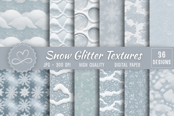 Download Snow Glitter Textures Digital Paper - Textures Collection