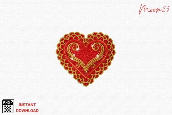 Download Red Gold Glitter Heart PNG - Gold glitter Collection