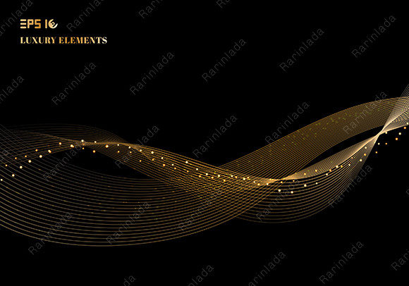 Download Abstract Shiny Gold Glitter Wave Luxury - Gold glitter Collection