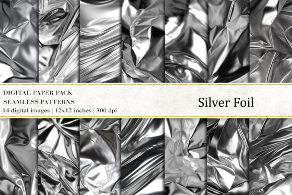 Download Silver Foil Digital Papers - Premium Resources
