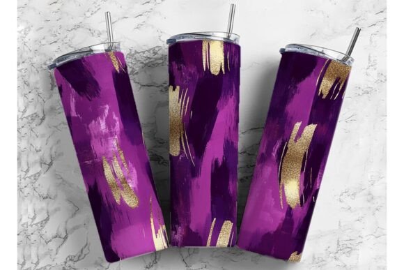 Download Deep Purple Pink Gold Glitter Brush Stro - Gold glitter Collection