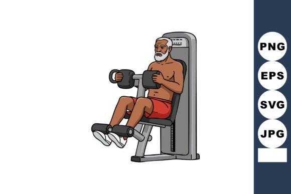 Download Older Man Exercising on Gym Leg Curl Mac - Mac Collection