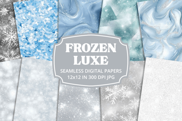 Download Frozen Luxe Winter Glitter Textures Digital Paper - Textures Collection