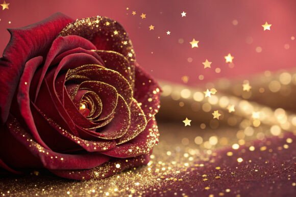 Download Deep Red and Gold Glitter Dust Effect - Gold glitter Collection
